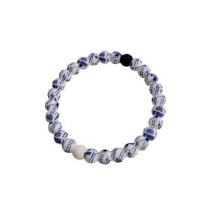 Lokai Unisex Star Wars R2-D2 Beaded Silicone Bracelet White Blue Size XS